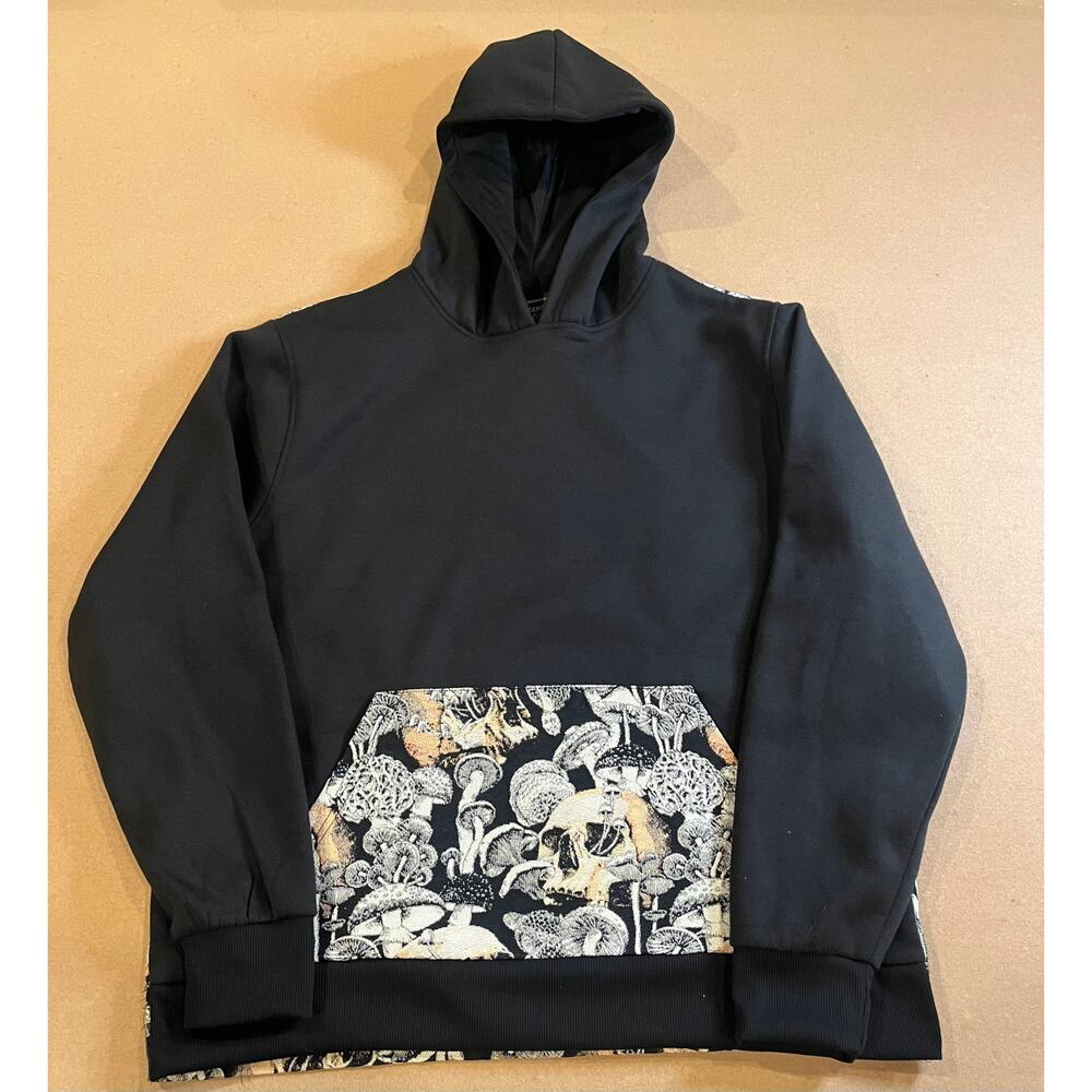 Stylish Black Hoodie with Unique Design- Size M- Massive Luxury Edition
